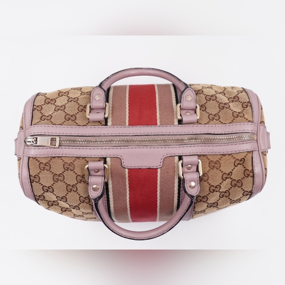 CC19 ❤️ GUCCI GG Monogram Vintage Web Boston - Picture 2 of 16